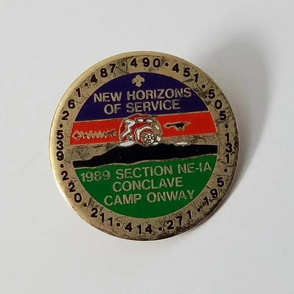 BSA 1989 OA Conclave Section NE-1A Service Pin - Picture 1 of 2